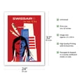 thumbnail image 2 of SwissAir to the USA - Native American - Vintage Airline Travel Poster by Donald Brun c.1958 - Bamboo Fine Art 290gsm Paper Print (Unframed) 24x32in, 2 of 4