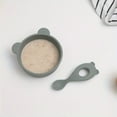 thumbnail image 1 of 1 Set, Baby Silicone Bowl, Baby Feeding Tableware, Feeding Silicone Tableware Set Bowl Spoon Set, 1 of 4