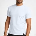 thumbnail image 2 of Men's & Big Workout Mens Textured Shirts - Quick Dry Causal Moisture Wicking Work Gym Athletic Short Sleeve for Running Sport Lounge Size S-5XL White, 2 of 8