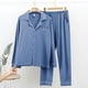 thumbnail image 2 of Conjuntos de Pijama Para Hombre, Ropa de Dormir de Manga Larga, Cárdigan Informal Liso, Ropa de Dormir, Tops Y Pantalones, Traje de Cobertura Odeerbi  ODB120323, 2 of 3