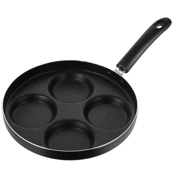 1 sartén antiadherente para huevos con compartimentos para cocinar huevos, ideal para uso doméstico.