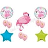 NEW!! Happy Birthday Pink Flamingo Luau Party Balloons Decoration Supplies Ocean Beach Hula