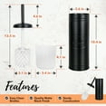thumbnail image 4 of Autumn Alley Black Metal Farmhouse Toilet Brush Holder with 'scrub' Label, 4 of 10