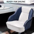 thumbnail image 4 of Blue White Thick Sponge Pontoon Boat Captain Bucket Fishing Sightseeing Seat, 4 of 7