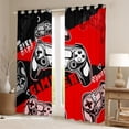 thumbnail image 2 of Gaming Curtains Teens Red And Black Gamer Curtains & Drapes Video Game Blackout Curtains Room Decor Window Treatments 38''Wx54''L Curtains & Drapes, 2 of 5