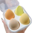 thumbnail image 1 of 4 Pack Premium Makeup Sponge Egg, Latex-Free Makeup Puff Beauty Foundation Blend Sponge, Wet and Dry Multifunctional Professional Makeup Tools (Yellow), 1 of 6