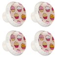 thumbnail image 2 of 4 Pcs Cake Cute Knobs for Kitchen Cabinet Cupboard Dresser Bookcase Drawer Pulls Handles Round Home Decor, 2 of 8