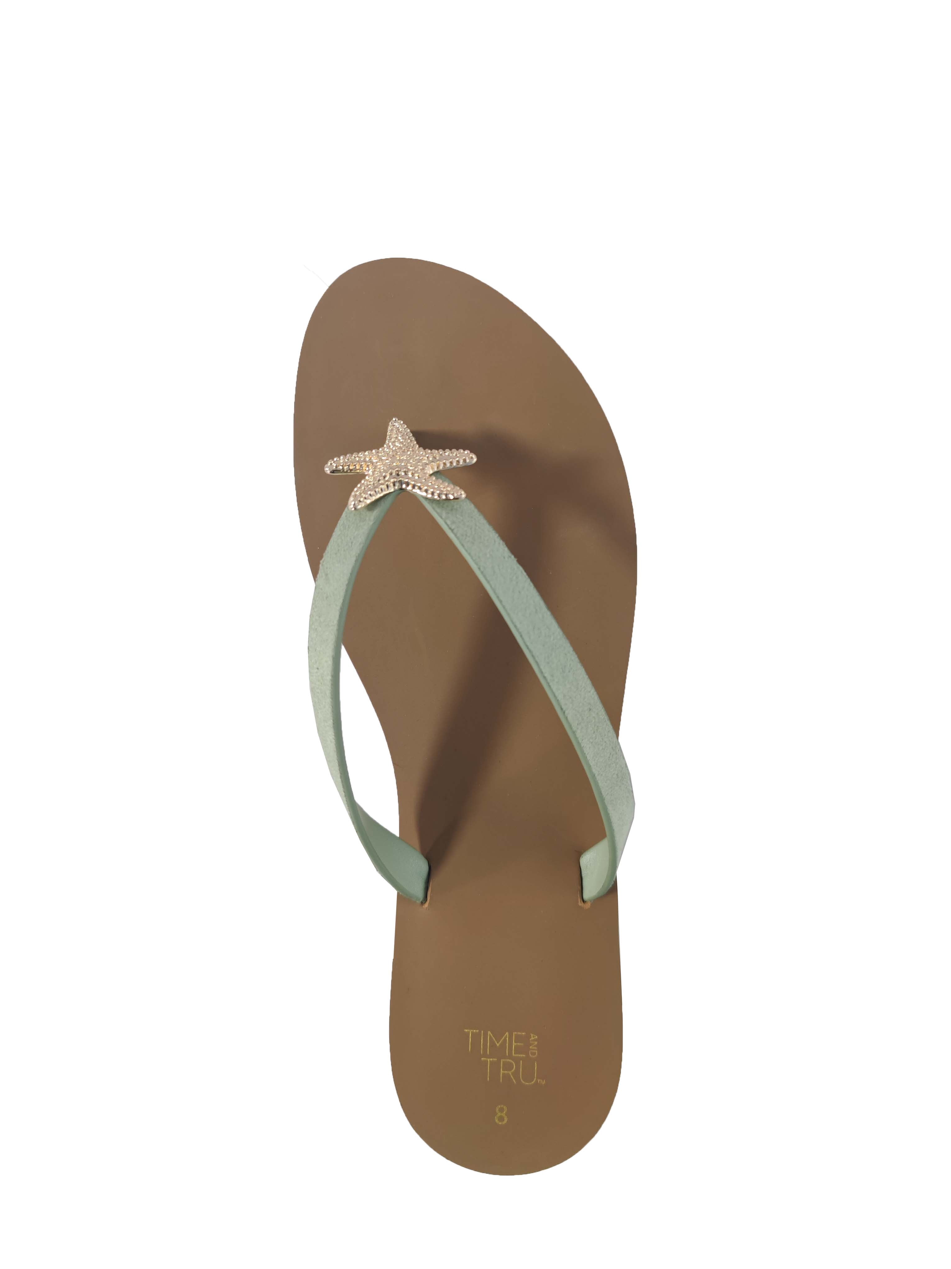 Time and Tru Women's Ornament Thong Sandals