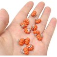thumbnail image 4 of 12 piezas 3D naranja esmalte calabaza encantos colgante Halloween encantos colgante para la fabricación de joyas y manualidades DIY TUNC Sencillez, 4 of 5