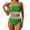 Green#9527, variant on BOOMNY Womens Bandeau Bikini Sets 2 Peice Swimsuit For Women Graphic Swimwear Strapless High Waist Cozy Soft Bathing Suits