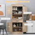thumbnail image 4 of HOMCOM Kitchen Pantry Storage Cabinet with Open Shelf Adjustable Shelving, 4 of 9