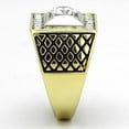 thumbnail image 3 of Anillo Color Oro Para Hombres de Acero Inoxidable Italiano Vicenza, 3 of 4