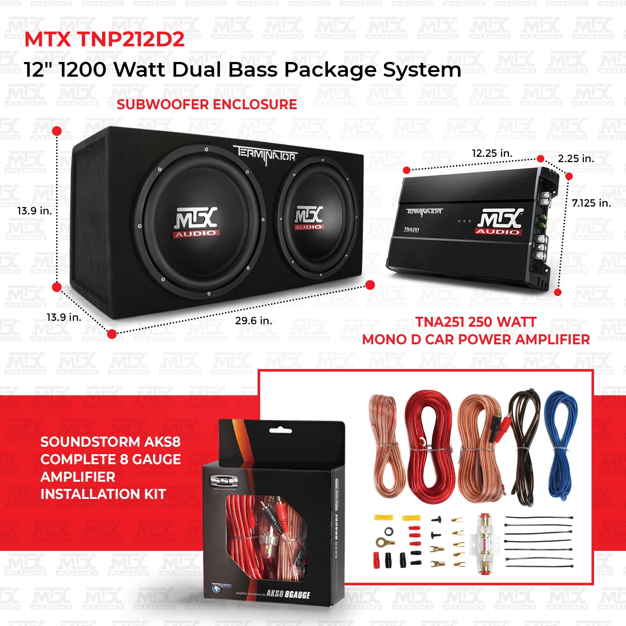 MTX 1200W Dual Loaded Car Subwoofer with Amplifier Kenya Ubuy