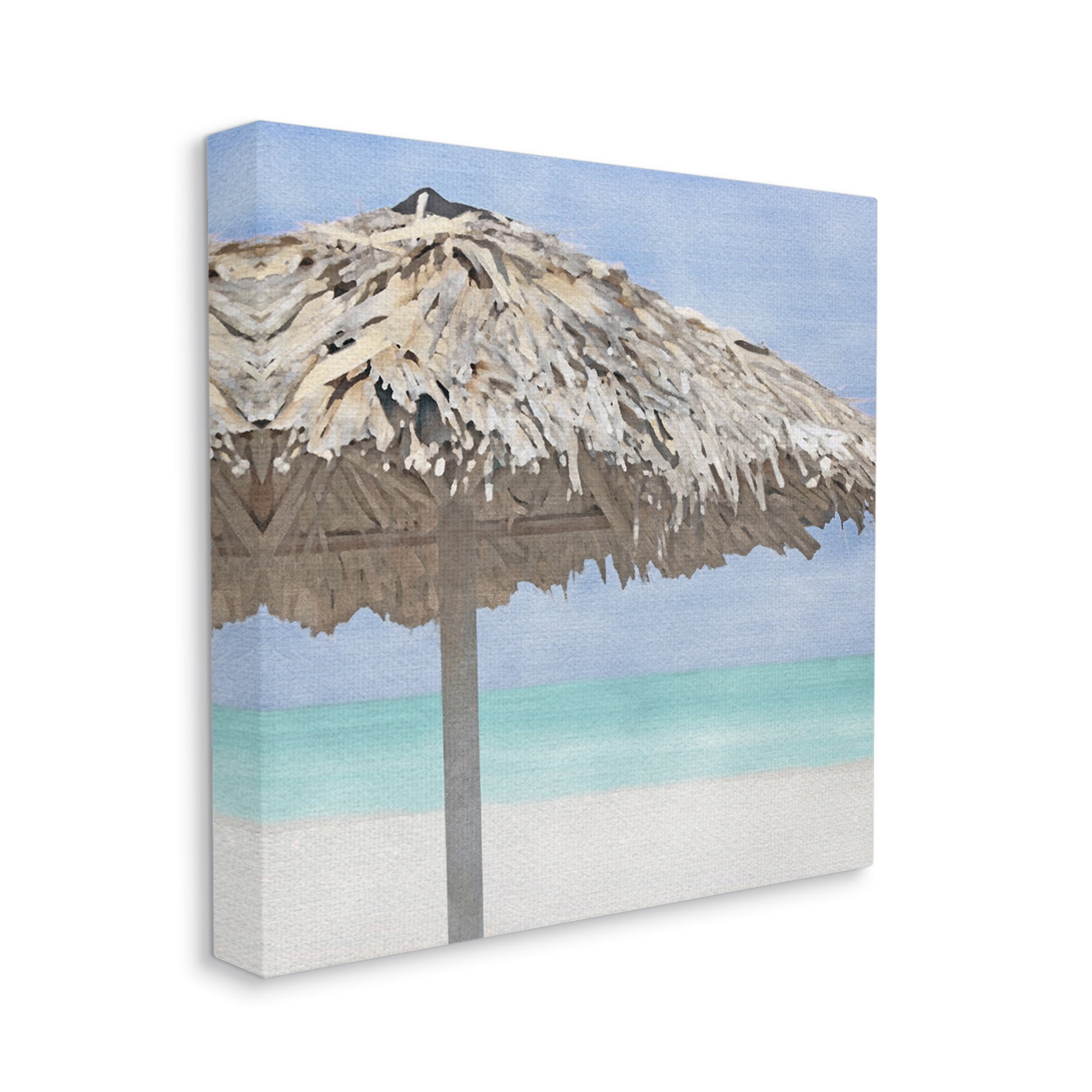 Stupell Industries Tropical Beach Canopy Nature Painting Gallery Wrapped Canvas Print Wall Art, 30 x 30
