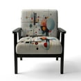 thumbnail image 4 of Designart "Geometric Metamorphosis Colorful Suprematism" Multi-Color Abstract Suprematism Upholstered Accent Chair - Modern Arm Chair For Bedroom, 4 of 7