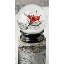 Raz Imports 4.5 Inch Cardinal On A Branch Water Globe, Snow Globe
