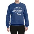 thumbnail image 2 of Wild Bobby Tell Your Mountain About Your God Inspirational/Christian Unisex Crewneck Graphic Sweatshirt, Vintage Heather Blue, XX-Large, 2 of 5