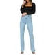 thumbnail image 5 of SAYOO Blusa plegada para mujeres, camiseta cuello cuadrado de manga larga SAYOO moda, 5 of 9