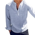 thumbnail image 1 of Camisas para hombre Primavera Otoño Rayas Slim Fit Stand Collar Camisa Hombre Ropa Plus Pompotops  oipoqjl25757, 1 of 7