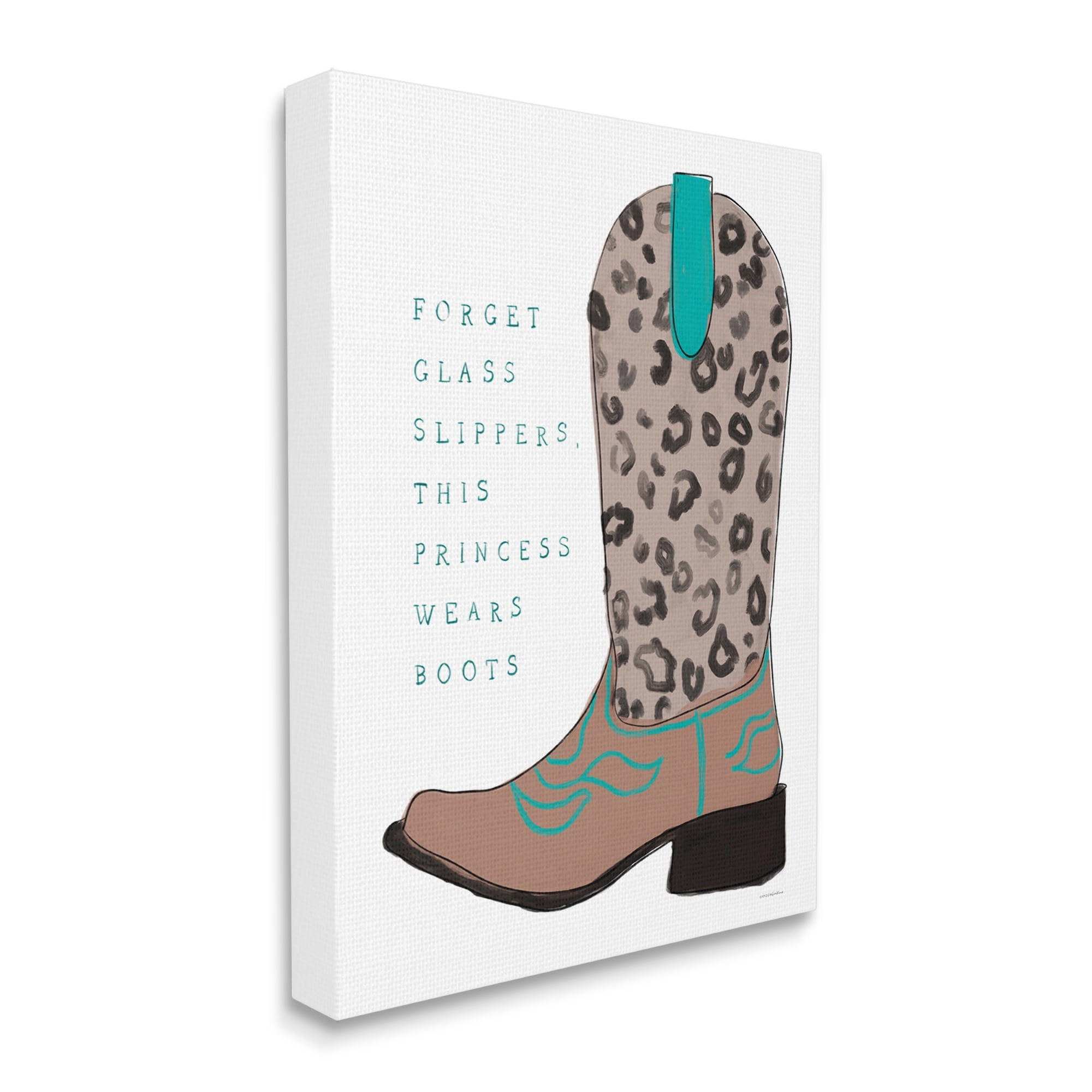 Stupell This Princess Wears Boots Cowgirl Beauty & Fashion Painting Gallery Wrapped Canvas Print Wall Art