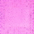 thumbnail image 1 of Ahgly Company Indoor Square Solid Pink Modern Area Rugs, 7' Square, 1 of 4