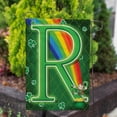 thumbnail image 2 of America Forever Leprechaun Rainbow Monogram R Garden Flag, 12.5 x 18 inch Double Sided, St Patrick's Day Irish Letter R Shamrock Pot of Gold Rainbow Outdoor Yard Decor, 2 of 4