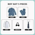thumbnail image 2 of Lycody Boys Formal Suits Slim Fit 5 Piece Kids Suit Jacket Pants Set with Dress Shirt and Tie for Wedding Prom, 2 of 6