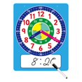 thumbnail image 1 of Reloj de pared Montessori juguete enseñanza juguete de matemáticas juguete de aprendizaje temprano para preescor y en casa reloj Sunnimix Rompecabezas de reloj, 1 of 8