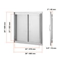 thumbnail image 6 of VEVOR BBQ Access Door, 26W x 24H Inch Double Outdoor Kitchen Door, Stainless Steel Flush Mount Door, Wall Vertical Door with Handles, for BBQ Island, Grilling Station, Outside Cabinet, 6 of 9