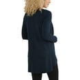 thumbnail image 4 of Seek No Further by Fruit of the Loom Womens Open Front Long Sleeve Cardigan Ponte Stretch Sweater, 4 of 8