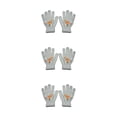 thumbnail image 1 of Sonducket 1 par de guantes de invierno para niños, pequeñas cubiertas para dedos artesanales de punto con patrón de dragón para niños, al aire 3piezas Gris Sonducket CBP342256, 1 of 6