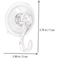 thumbnail image 4 of 5pcs Hook up Clear Hangers Wall Mounted Hooks Heavy Duty Hooks Suction Utility Hooks Kitchen Storage Hooks Suction Hooks for Reusable Hangers Suction Cup Seamless Hook Hanging Hook, 4 of 5