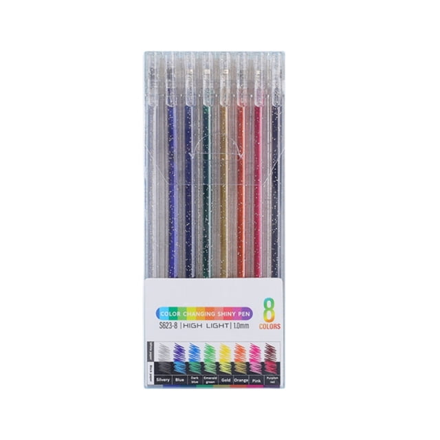 Clearance School Office Stationery Markers 1ml Glitter Pens 2024 New Glitter Gel Pens for Adult Coloring Glitter Gel Pen Set s Glitter Gel Pens for Adult Coloring Books Drawing and Doodling