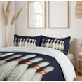 thumbnail image 6 of Ambesonne Bowling Party Duvet Cover Set, Pins on Alley, 2-Calking, Dark Blue White Red, 6 of 7