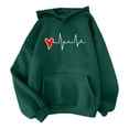 thumbnail image 2 of Sales Today Clearance Oversized Hoodies for Women Women'S Love Heart Printed Hoodie With Large Pocket Drawstring Top Hoodie, 2 of 3