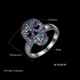 thumbnail image 4 of Punk Colorful CZ Skeleton Devil Ring Negro Blanco Bling Zircon Skull Face Iced Rings para hombres Fashio Biker Hip Hop Jewelry WD.WDQZL Cocina, 4 of 4