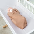 thumbnail image 3 of Comfy Cubs 2 Pack Muslin Swaddle Blankets - Receiving Blanket, Wrap for Boys & Girls (Cedar and Caramel), 3 of 5