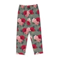 thumbnail image 4 of Naloa Rose Flowers Print Women’s Ultra-Soft Comfy Pajama Lounge Pants with Pockets & Drawstring, 4 of 8