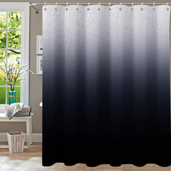 Brythos Shower Curtains,Quick-Dry & Moisture Resistant Shower Curtains for Bathroom,Heavy-Duty Polyester Fabric Fabric Shower Curtain,Black,35"X72"