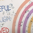 thumbnail image 5 of Rainbow Shower Curtain for Kids, Inspirational Quotes Shower Curtain Set for Bathroom, Abstract Boho Positive Girls Fabric Shower Curtain Restroom Bathtub Decor Accessories with Hooks 36X 72 inch, 5 of 6