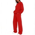 thumbnail image 5 of Tiweut Sweatsuits Women 2 Piece Outfit Sweatshirt and Sweatpant Sets Fall Clothing Track Suits,Red, 5 of 7