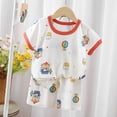thumbnail image 2 of NIEWTR Kids Pajamas Set Toddler 2-Piece Outfit Short Sleeve Crewneck Tee with Elastic Waist Shorts Breathable Pajamas Gift Set for 3T 4T 5T 6T(A-Orange,2-3 Years), 2 of 6