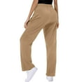 thumbnail image 5 of Wide Leg Sweatpants Womens Cargo Pants Baggy Lounge Drawstring Cotton Sweat Pants with Pockets, 5 of 7