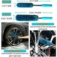 thumbnail image 3 of Professional 4 Pack Long Handle Wheel Brush Kit for Cleaning Wheel and Tire- 2X Soft Wheel Cleaning Brush, Detailing Brush and Stiff Tire Brush, Bendable& Durable Wheel Rim Cleaner Brush Set, 3 of 6