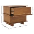 thumbnail image 3 of Safavieh Rodney Bohemian Rubberwood and Plywood Night Stands, Walnut, 3 of 6