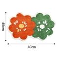 thumbnail image 2 of Alfombra de baño ultra absorbente, de microfibra gruesa y resistente, esponjosa, lavable a máquina, antideslizante, para baño, dormitorio y entrada de puerta (naranja), 2 of 5