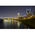 thumbnail image 2 of Grall, Don 32x23 Black Ornate Wood Framed with Double Matting Museum Art Print Titled - TN, Nashville City lights reflected in the River, 2 of 4
