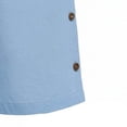 thumbnail image 6 of vdgthytj Mens Shorts Casual Lightweight Side Buttons Elastic Waist Drawstring Cotton Linen Beach Vacation Shorts with Pockets, 6 of 6