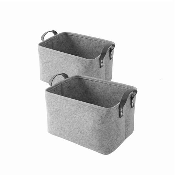CEORPER 2pcs Felt Storage Baskets for Various Home Essential Multipurpose Organizers