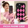 thumbnail image 3 of Estuche De Pareja Para Samsung A13 A23 A12 A14 A50 A32 A03s A30s A21s A04s A20 A31 A04 A04E A22 A02s A50s A52 A53 A11 A52s A51 A33 Love Heart Tablero De Ajedrez Diamante Rejilla Borde Ondulado Suave, 3 of 4